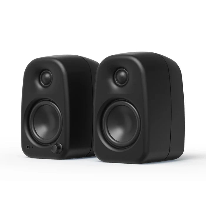 Kanto UKI 100W Bluetooth Desktop Speakers With SPW3 Universal Speaker Wall Mount Black
