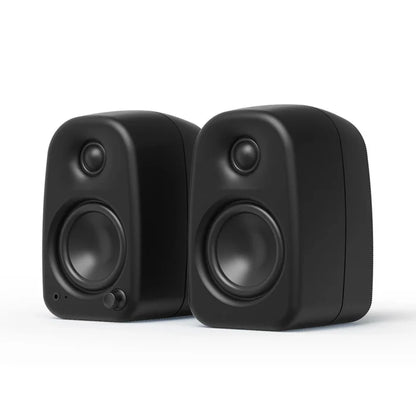 Kanto UKI 100W Bluetooth Desktop Speakers With SPW3 Universal Speaker Wall Mount Black