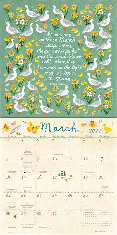 Katie Daisy 2027 Wall Calendar by Katie  Daisy