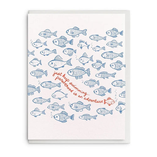 Keep Swimming Parenthood Card | Dahlia Press