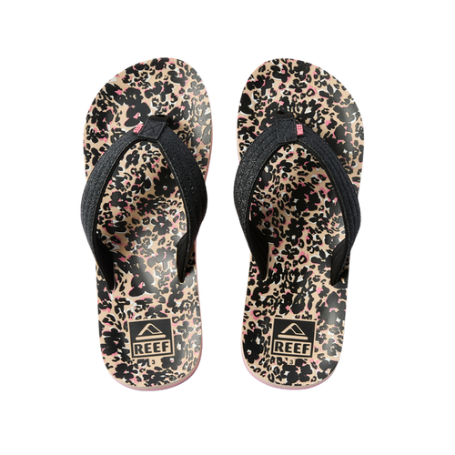 Kids Ahi - Floral Cheetah - Underside View