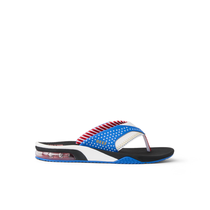 Kids Fanning boys flip flop sandal facing right, featuring beach-inspired design, arch support, and soft cushioning for comfort.