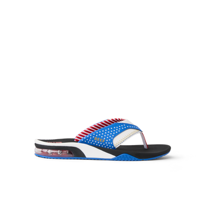 Kids Fanning boys flip flop sandal facing right, featuring beach-inspired design, arch support, and soft cushioning for comfort.