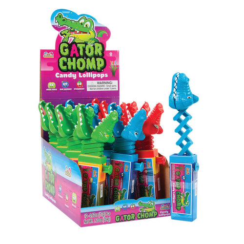 Kidsmania Gator Chomp Candy Lollipops - 12 Count