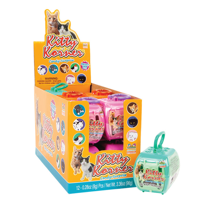 Kidsmania Kitty Korner Cat Carrier Candy and Surprise - 12 Count