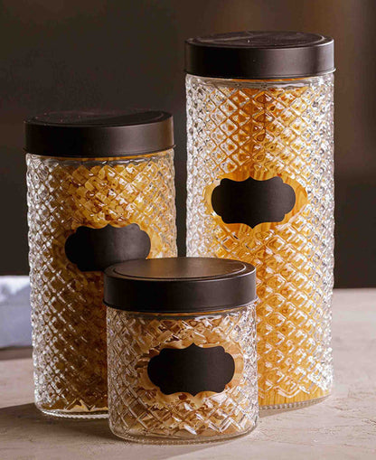 Kitchen Life 4pcs Canisters - Clear
