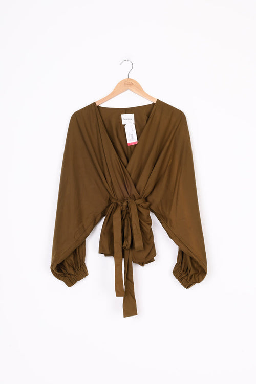 Kowtow Womens Green Top Size M