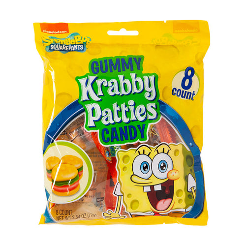 Krabby Patties Peg Bag Gummy Candy - 12 Count
