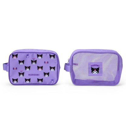 Kuromi 2-pc Travel Pouch Set Bags Japan Original