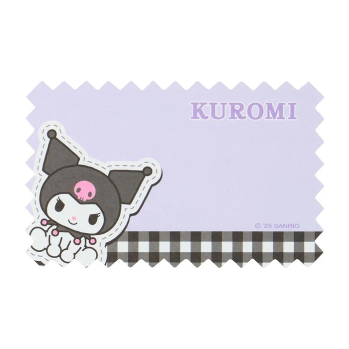 Kuromi Gingham Mini Memo Sheets Stationery Japan Original