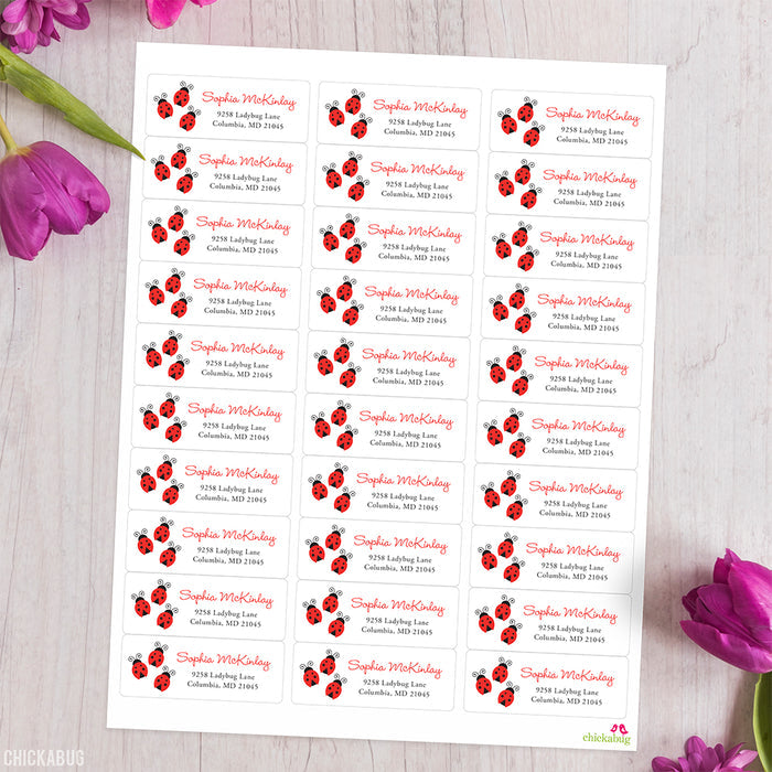 Ladybug Address Labels