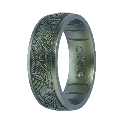 Etched Signature Silicone Ring - Laurel