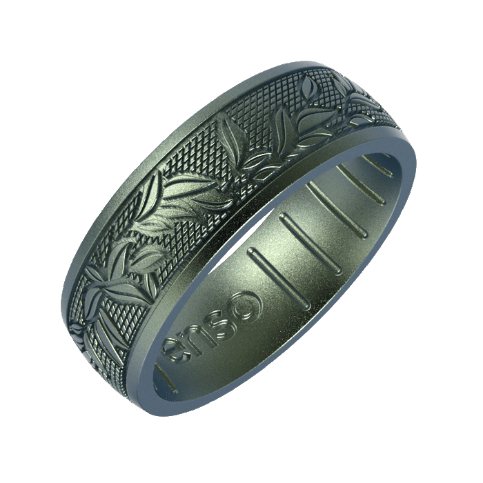 Etched Signature Silicone Ring - Laurel