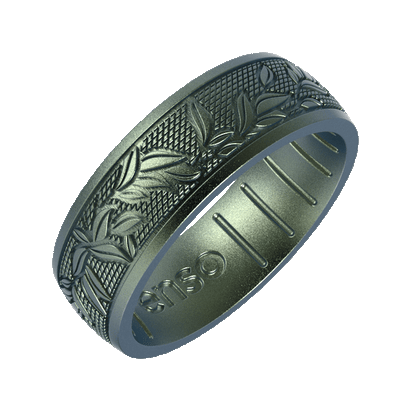Etched Signature Silicone Ring - Laurel