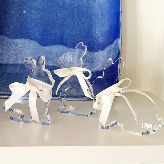 Lauren Dunn Clear Acrylic Bunnies- Sold Individually