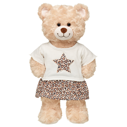 Leopard Print Star Skirt Set