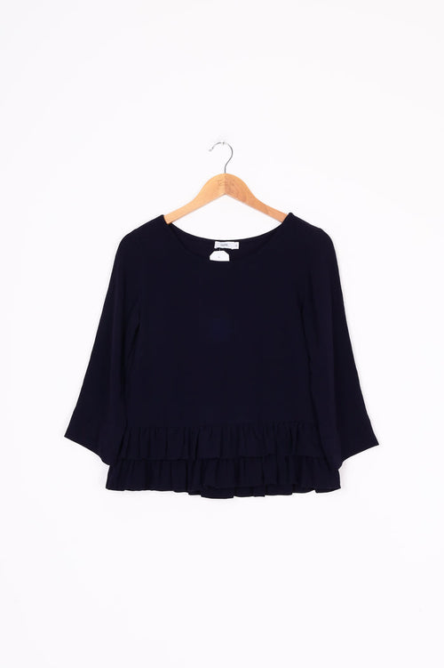 Liam Womens Blue Top Size S