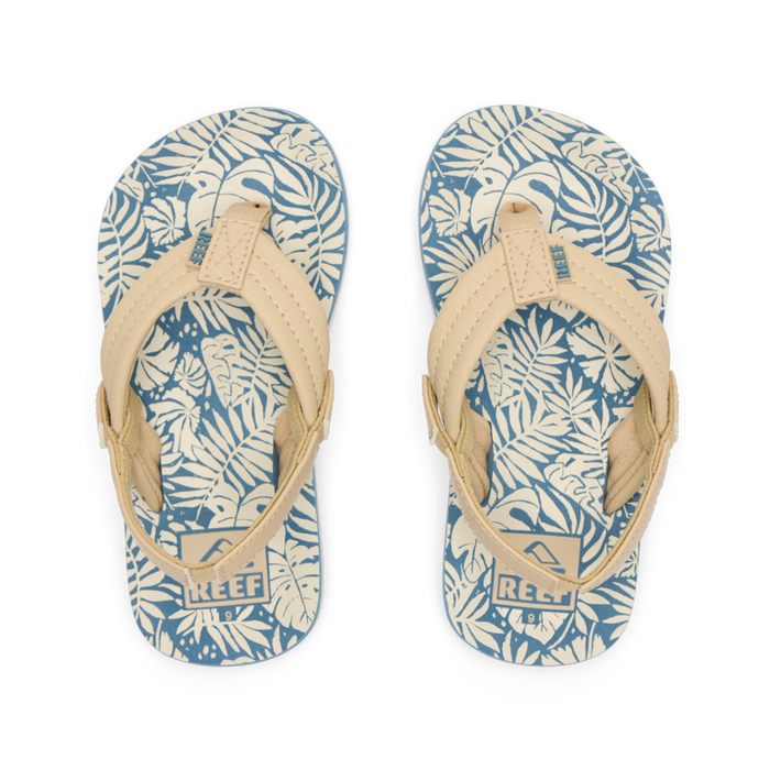 Little Ahi - Blue/Tan Palm - Top View