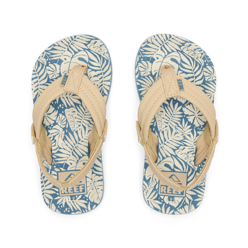 Little Ahi - Blue/Tan Palm - Top View
