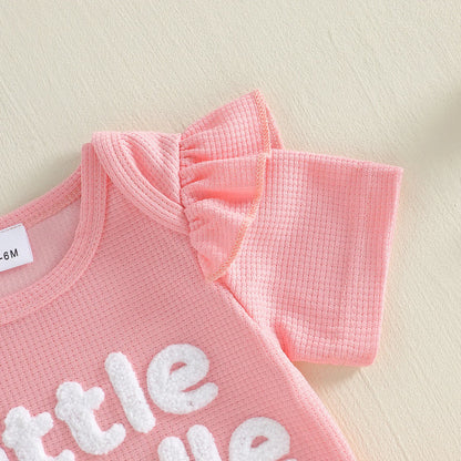 LITTLE BUNDLE OF LOVE Waffle Knit Outfit