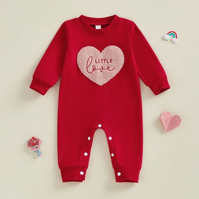LITTLE LOVE Plush Heart Jumpsuit