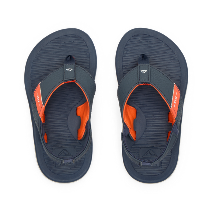 Little Santa Ana - Navy/White/Orange - Top View
