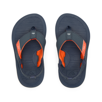 Little Santa Ana - Navy/White/Orange - Top View