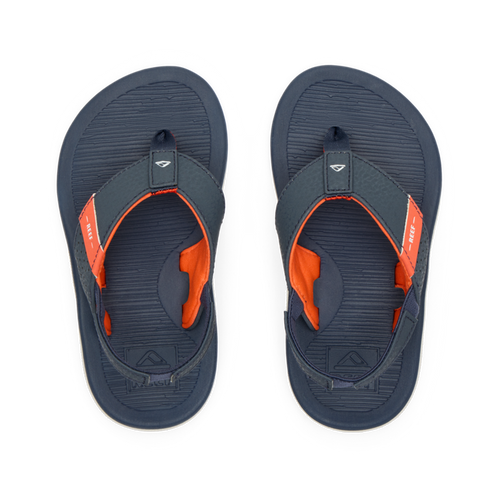 Little Santa Ana - Navy/White/Orange - Top View