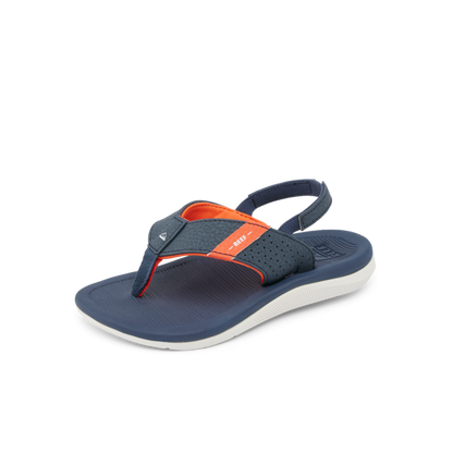 Little Santa Ana - Navy/White/Orange - Left Side View