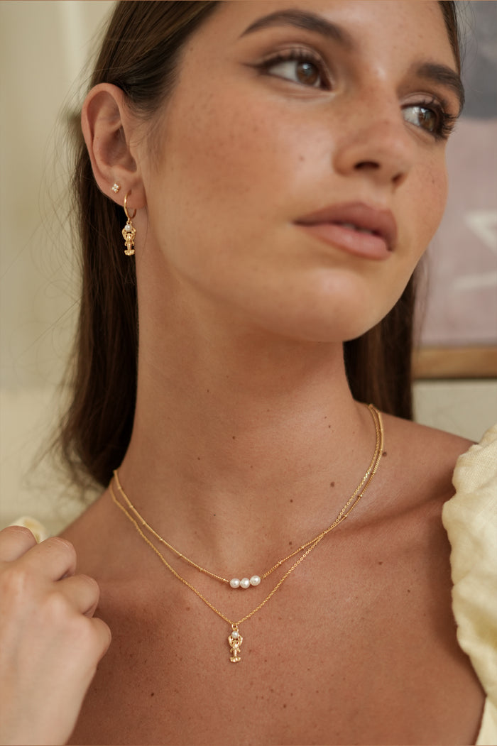 Lobster Charm Hoops