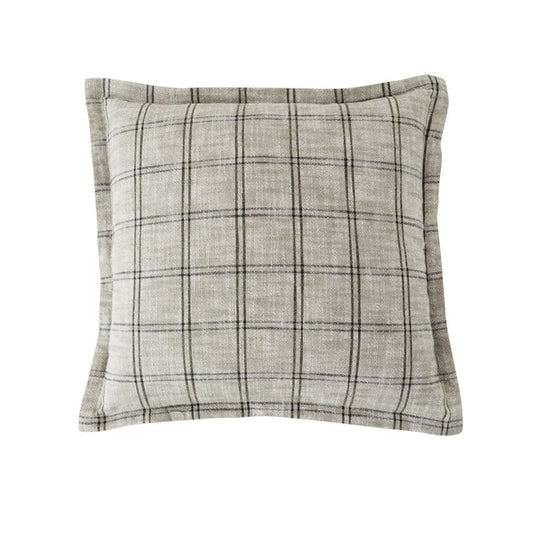 Loft Grid Check Cushion Grey 50cm
