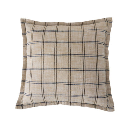 Loft Grid Check Cushion Latte 50cm