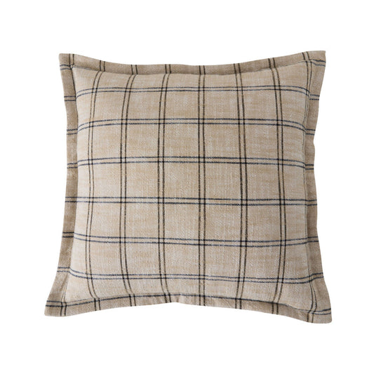 Loft Grid Check Cushion Latte 50cm
