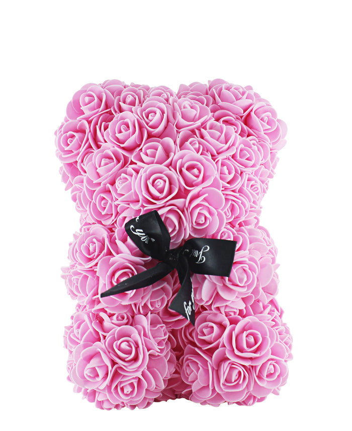 Lovers Design Floral Teddy Bear - Pink