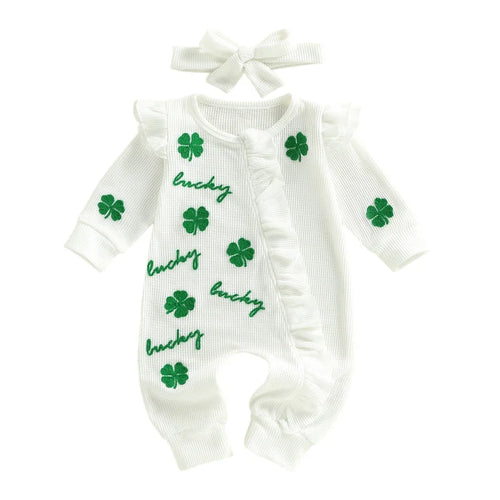 LUCKY Ruffle Waffle Knit Jumpsuit
