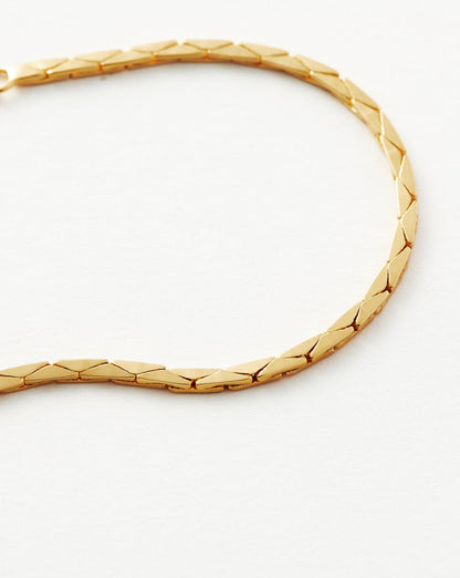 Lucy Williams Cobra Snake Chain Bracelet | 18ct Gold Plated Bracelets Missoma