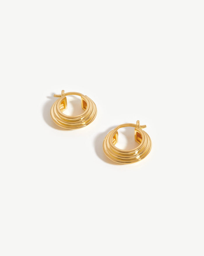 Lucy Williams Mini Ridge Hoop Earrings Earrings Missoma