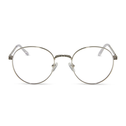 star wars x diff eyewear mace windu™️ prescription glasses with space oxidized steel metal frame front view