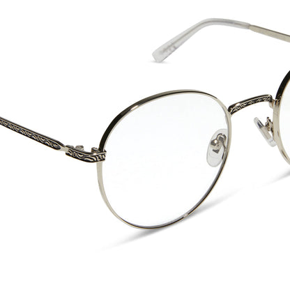 star wars x diff eyewear mace windu™️ prescription glasses with space oxidized steel metal frame detailed view