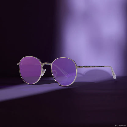 lifestyle - star wars x diff eyewear mace windu glasses with space oxidized steel frame