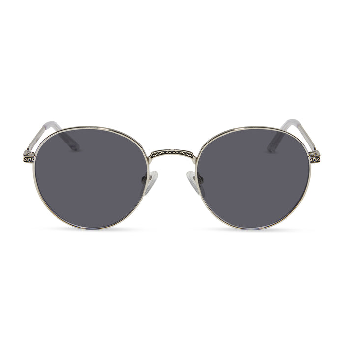 star wars x diff eyewear mace windu™️ prescription sunglasses with space oxidized steel metal frame front view