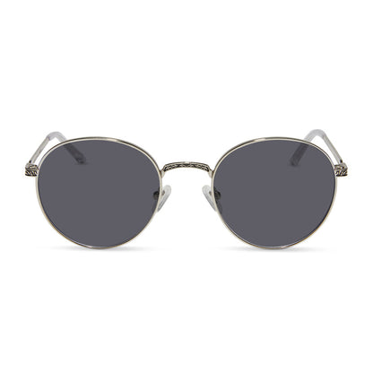 star wars x diff eyewear mace windu™️ prescription sunglasses with space oxidized steel metal frame front view