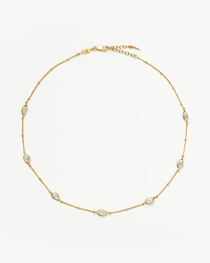 Magma Gemstone Charm Choker | 18ct Recycled Gold Vermeil on Recycled Sterling Silver Necklaces Missoma