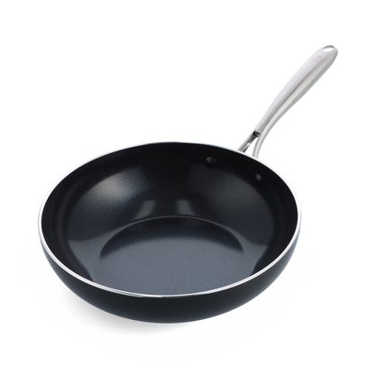 Magma wokpan 28 cm zwart vooraanzicht