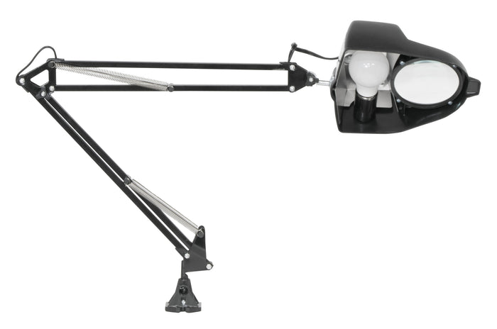 Magnifying Desktop Lamp for Craft/Sewing/Hobbies/Reading with Clamp Base and LED Bulb Black 12308
