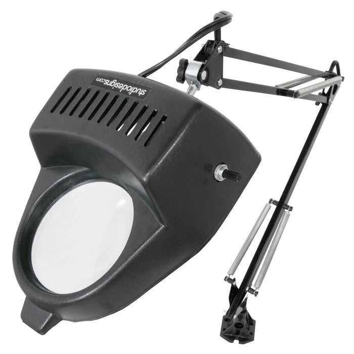 Magnifying Desktop Lamp for Craft/Sewing/Hobbies/Reading with Clamp Base and LED Bulb Black 12308