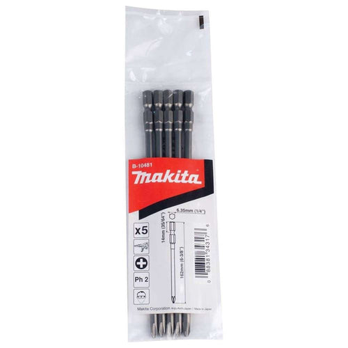 Makita Autofeed Screwdriver Bit PH2 x 160mm 5pc