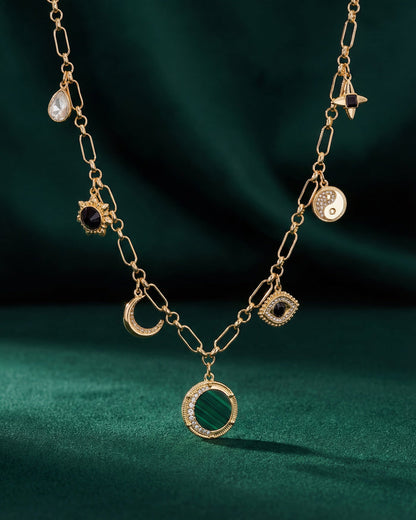 Malachite Charm Necklace