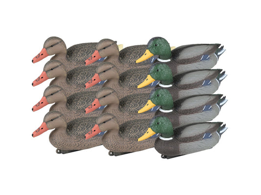 Mallard Duck Decoy Family Pack 12 Piece 16 Inch | 4 Drakes 8 Hens
