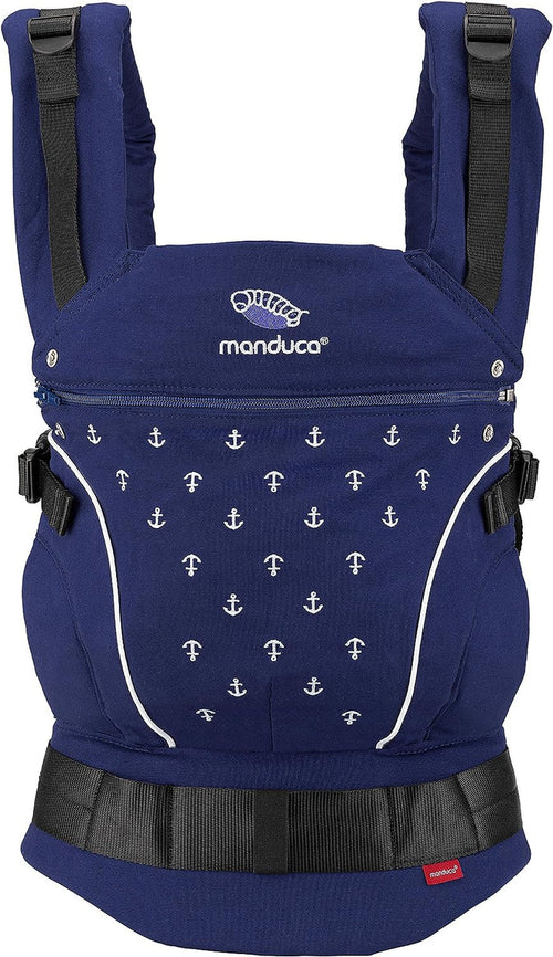 Manduca First Limited Edition Baby Carrier 100% Organic Cotton Blue Anchors